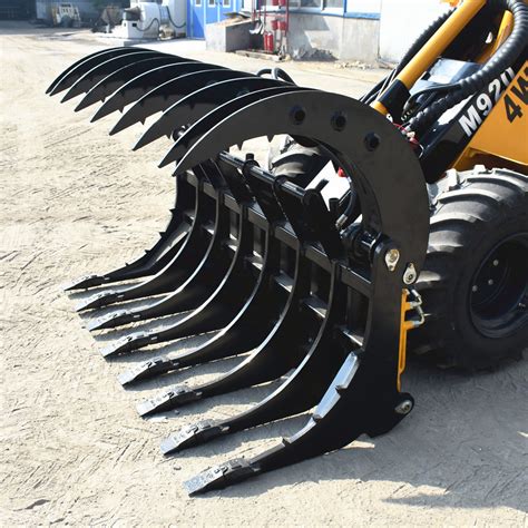 skid steer loader root rake|root grapples for skid steers.